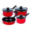 Gibson Home Chef Du Jour 7-Piece Cookware Set, True Red