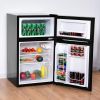 3.2 cu ft. Compact Stainless Steel Refrigerator-Black - Color: Black