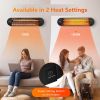 750W/1500W Wall Mounted Infrared Heater with Remote Control - Color: Black