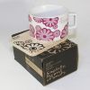 SYNC - [Flower Pink] Espresso Cup / Wood Coaster (2.5 inch height)