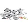 28pc 12-Element T304 Stainless Steel "Waterless" Cookware