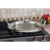 12-Element High-Quality Stainless Steel Round Griddle with See-Thru Glass Cover