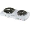 Brentwood Electric 1500W Double Burner Spiral White